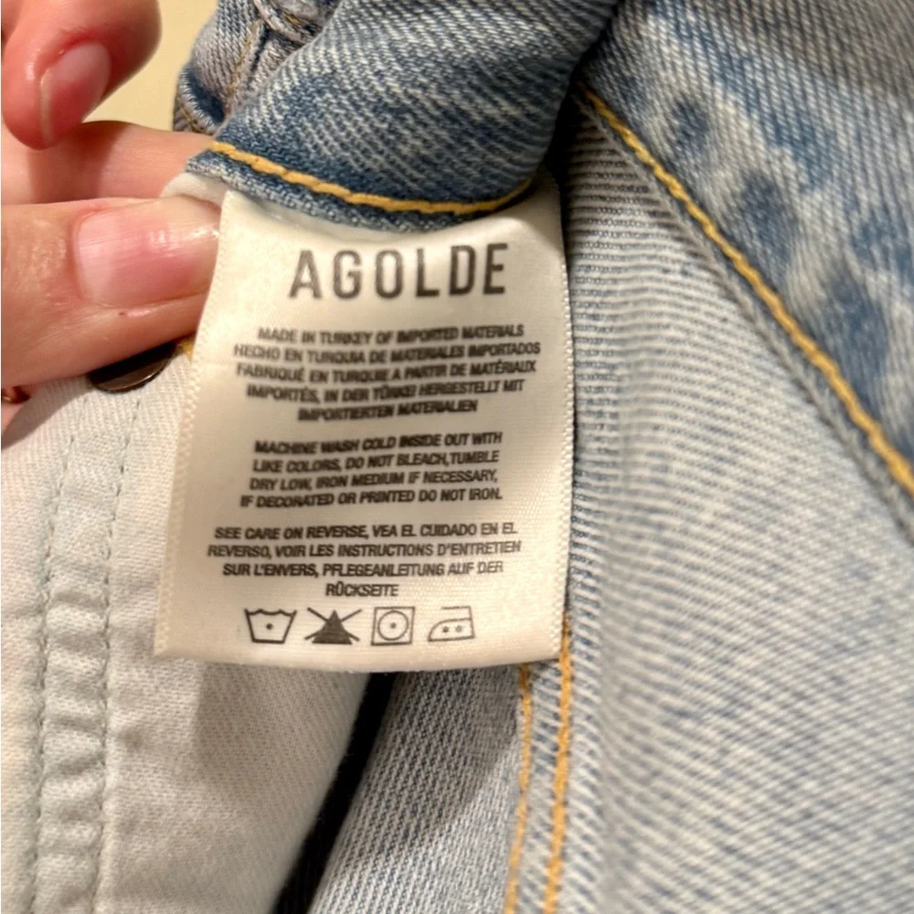 Women’s Agolde 90’s Jeans size 27 button fly cropped denim - Picture 9 of 16